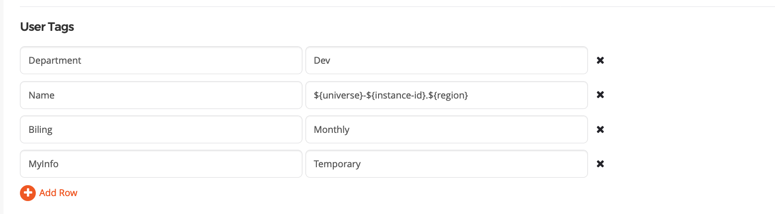 Create instance tags