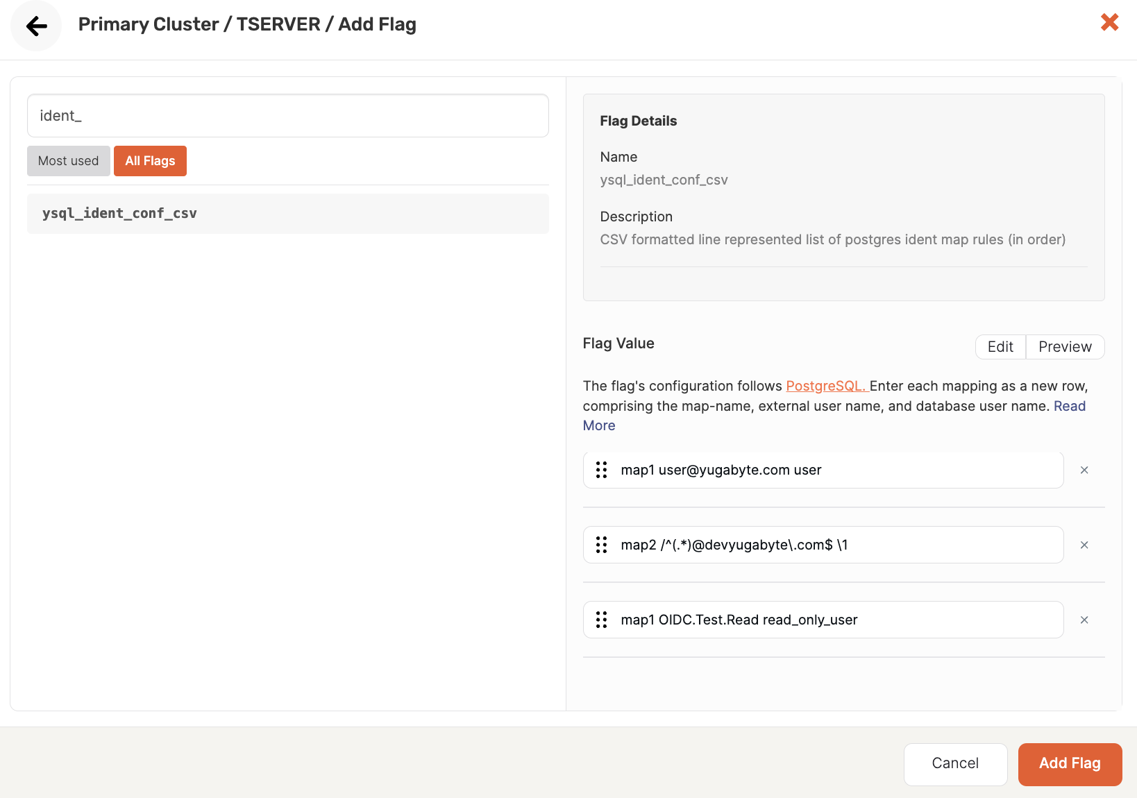 Configuring ysql_ident_conf_csv flag for OIDC